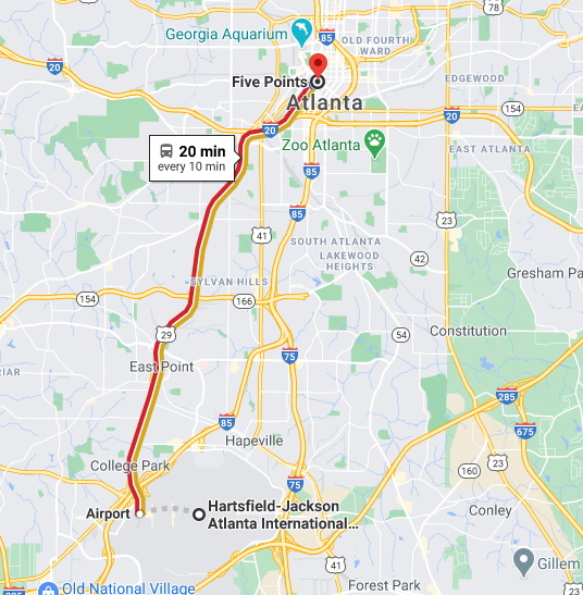 Atlanta Google Transit Map