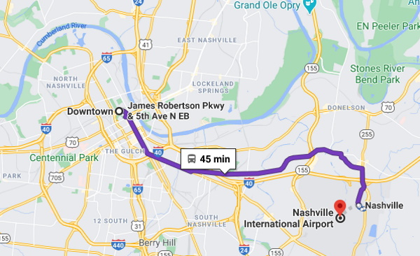 Nashville Google maps