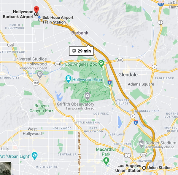 Burbank Google Map