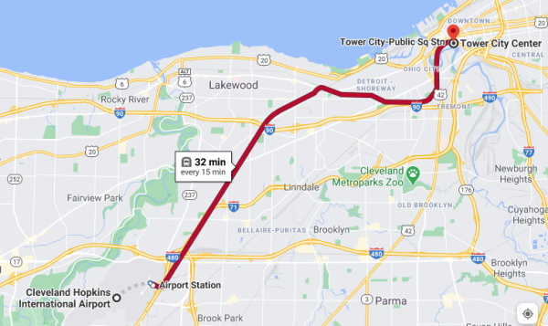 Cleveland Google Map
