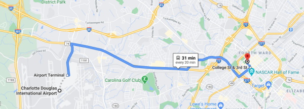 Charlotte Google Map