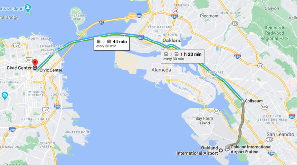 Oakland Google Map