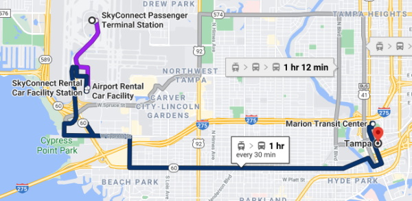 Tampa Google Map
