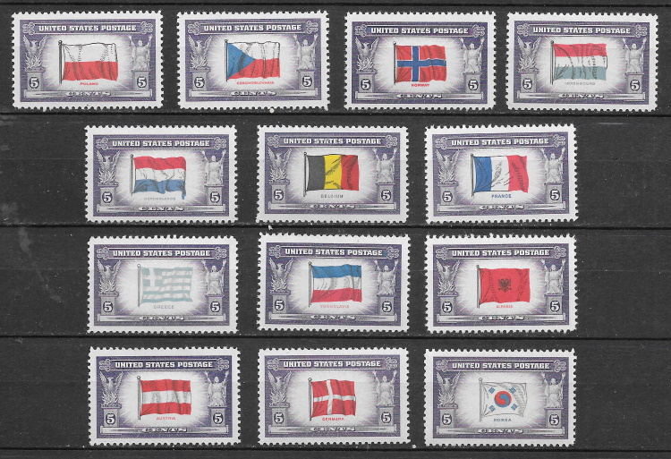 Overrun Country stamps