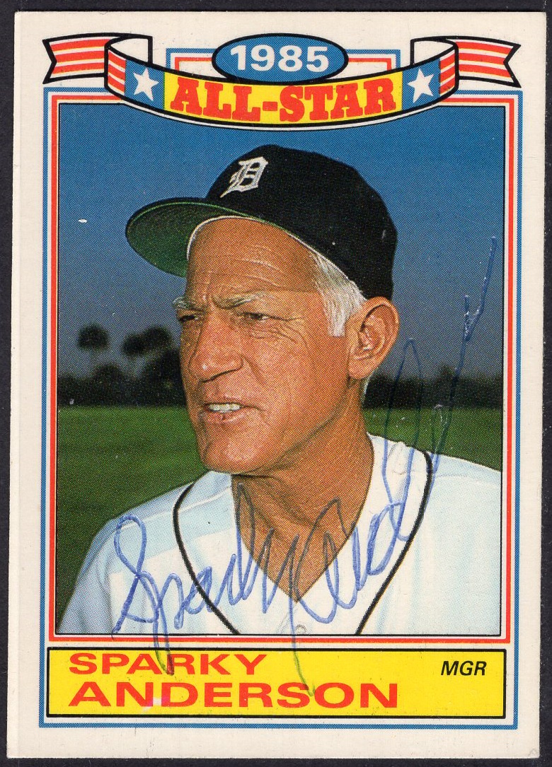 Sparky Anderson baseball card