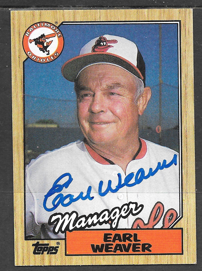 Earl Weaver baseball card